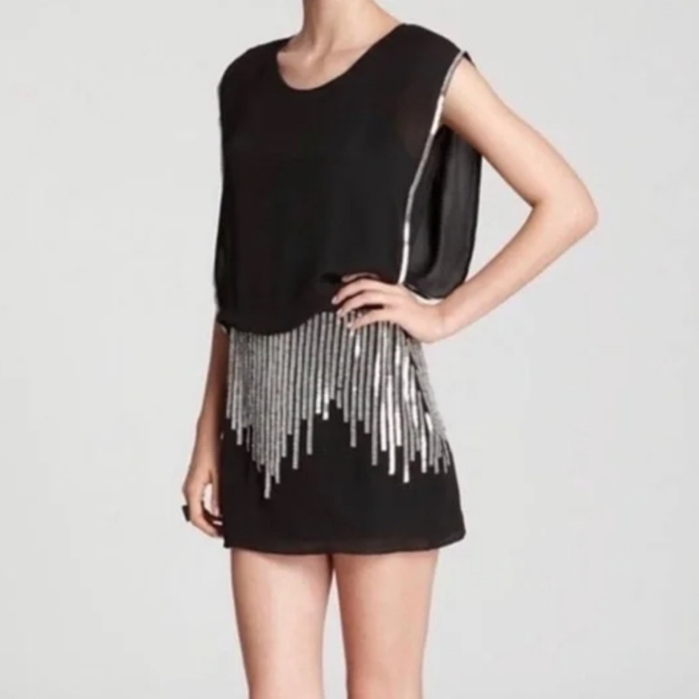 Beautiful Black Beaded Parker Dress XS